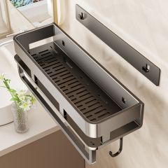 卫生间浴室置物架免打孔壁挂厕所洗手间洗漱台墙上高级收纳架